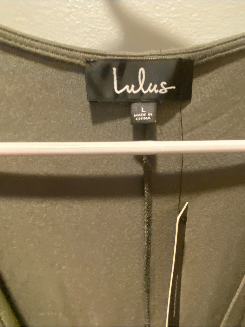Lulus Olive Green V-Neck Blouse bodysuit
